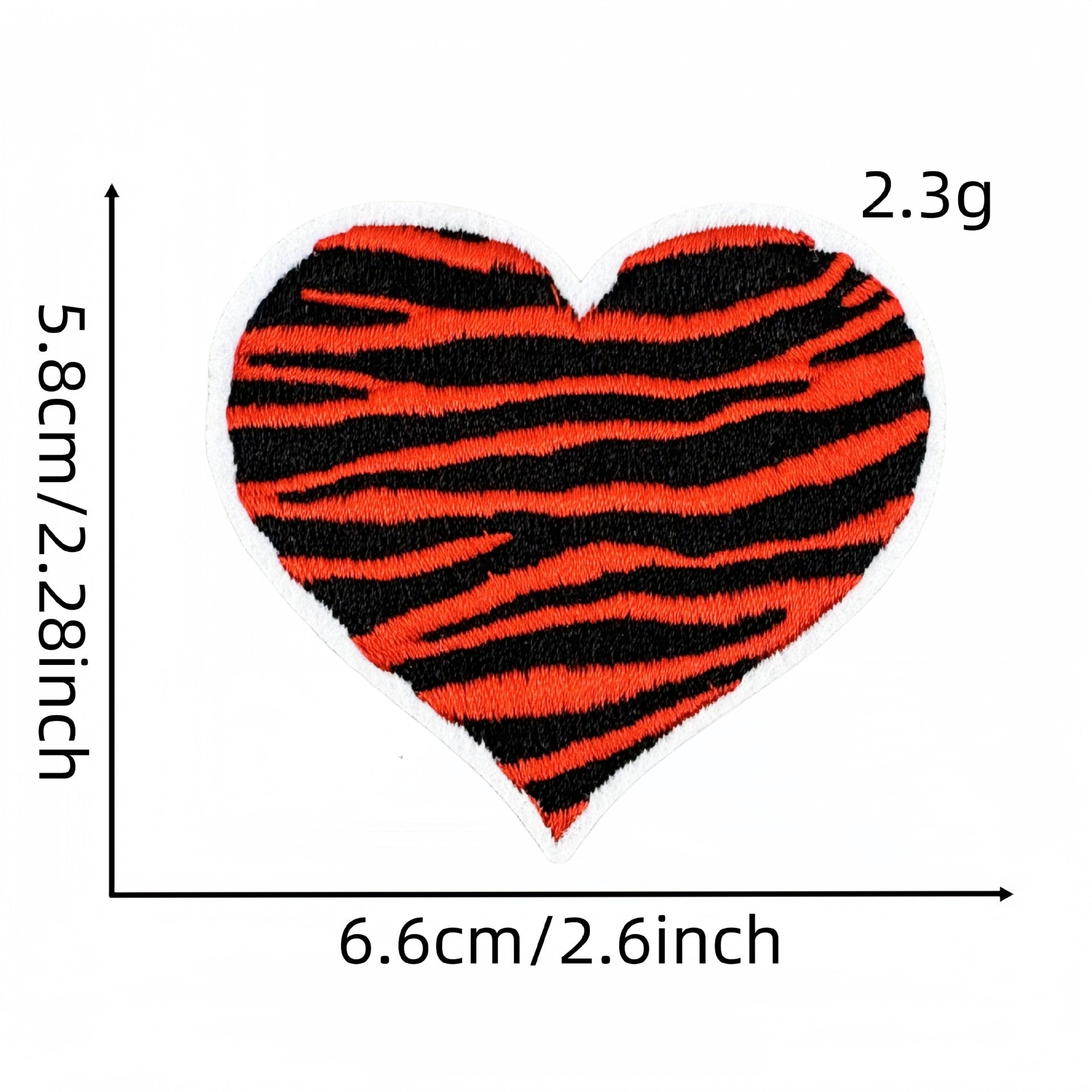 heart embroidered patches plaid polka dot animal print iron on