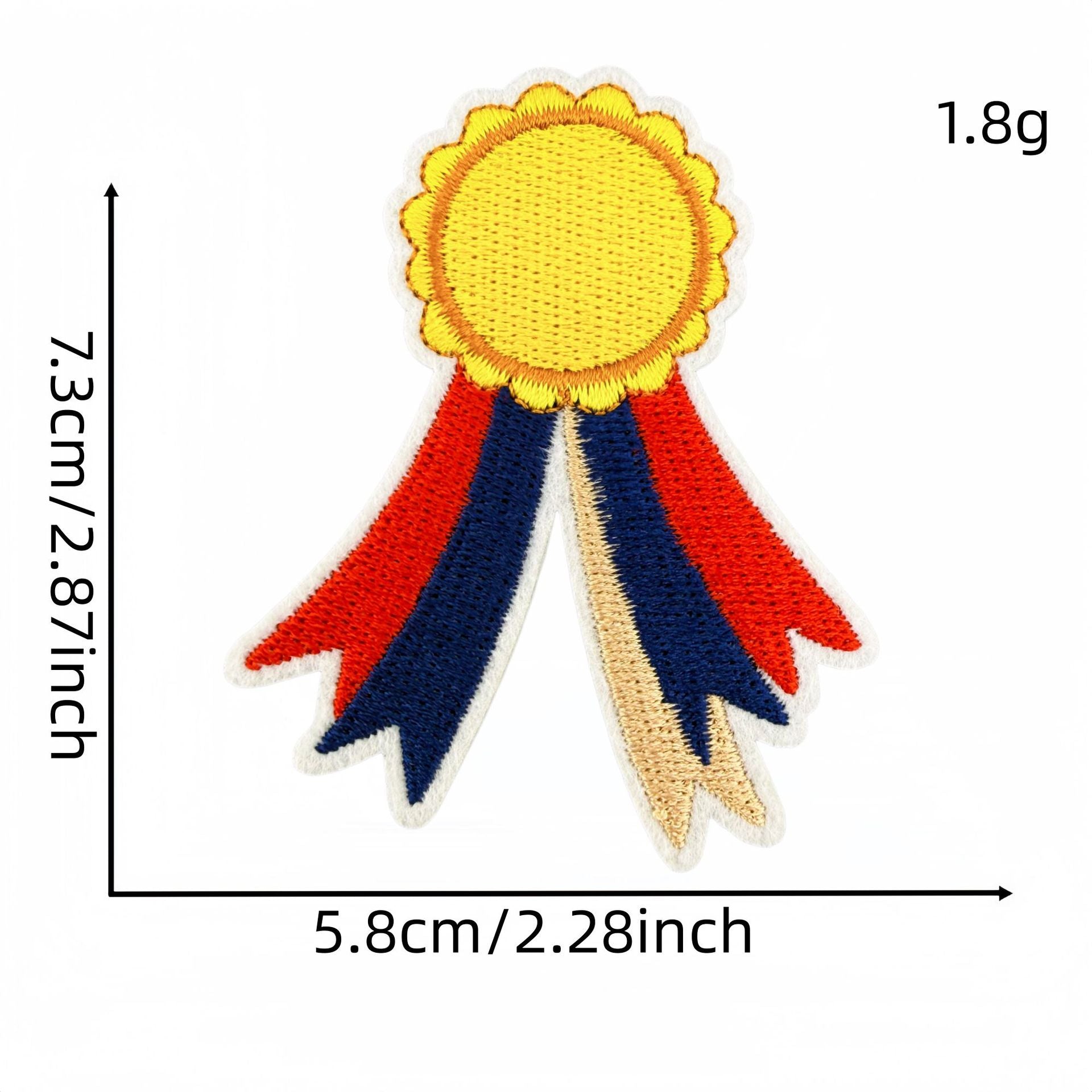 graduation embroidered patches cap trophy design iron on