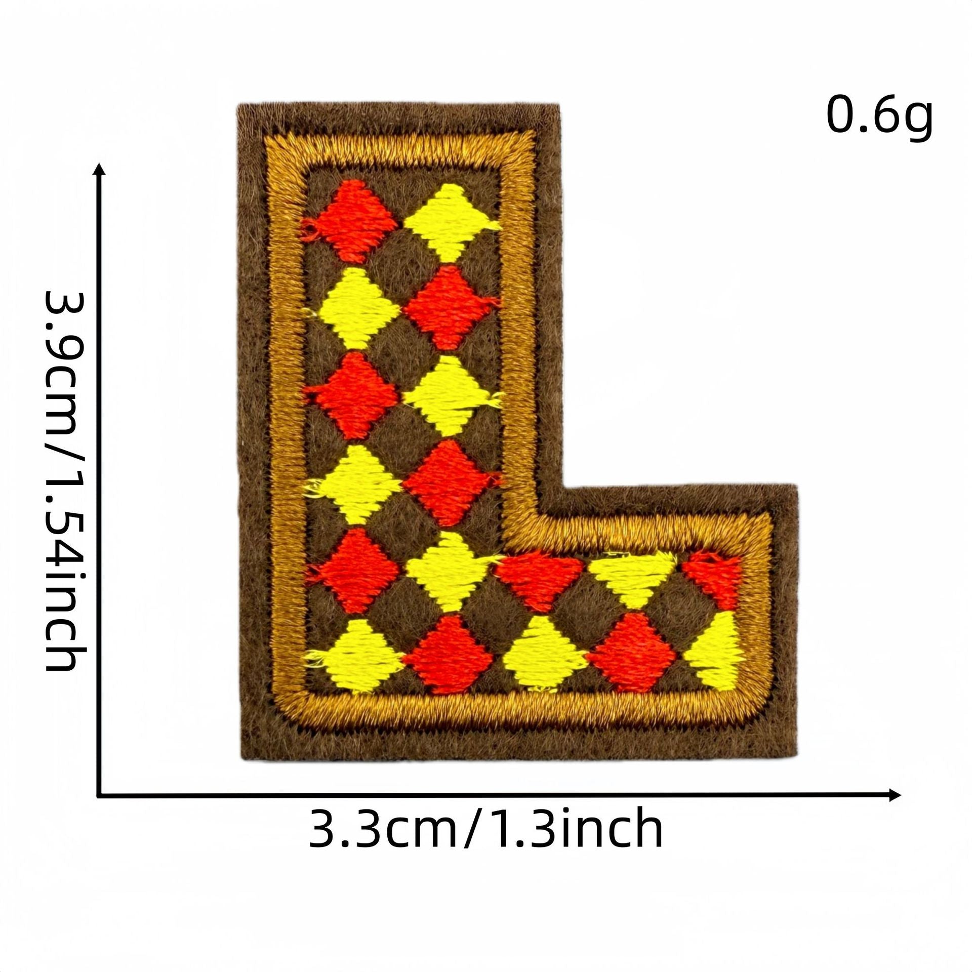 colorful alphabet embroidered patches A to Z letter design iron on