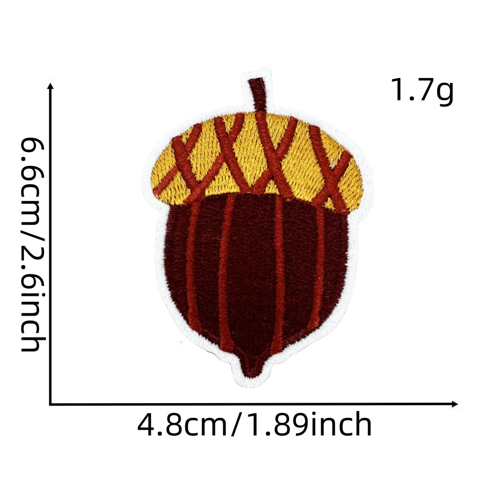 autumn harvest embroidered patches fall seasonal design iron on