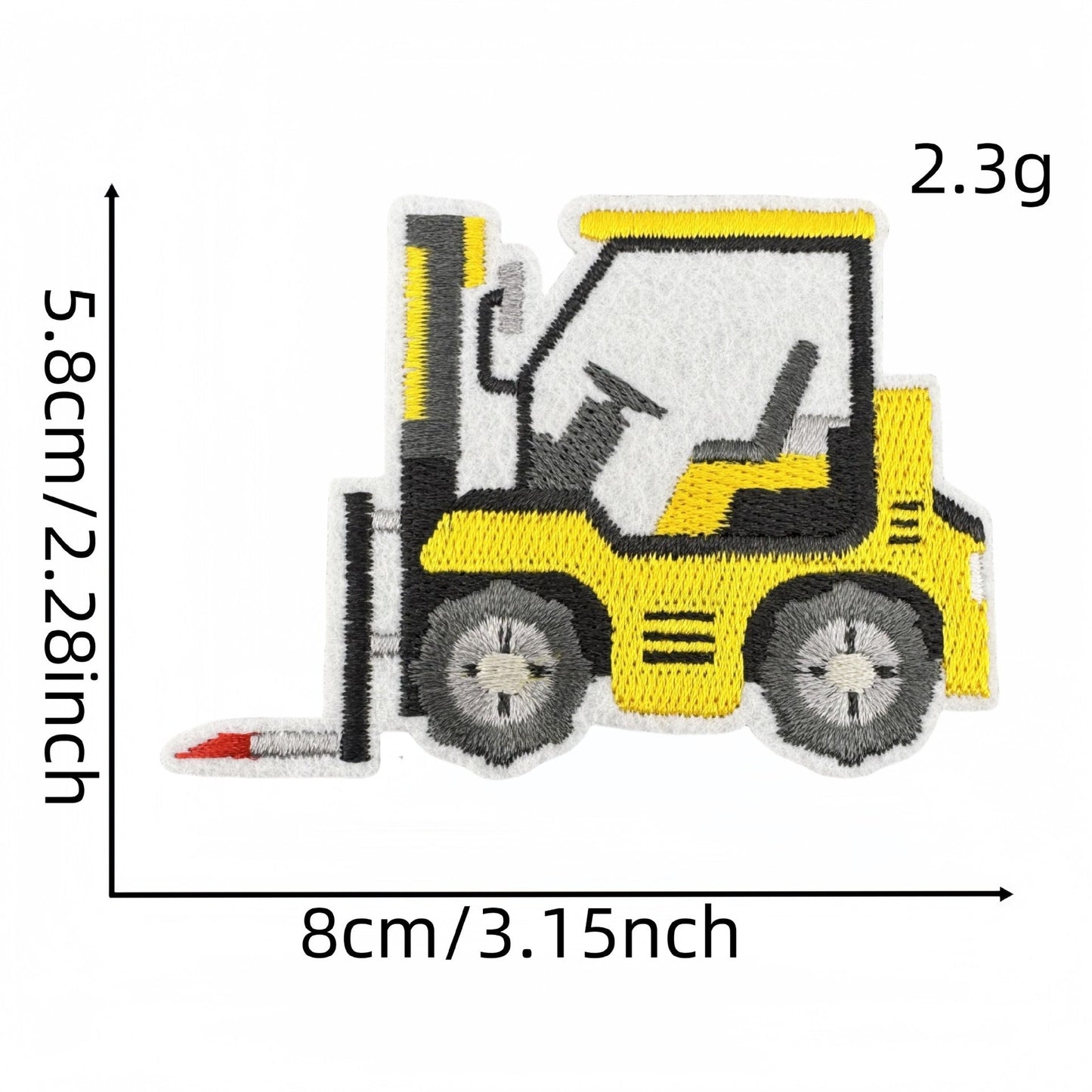 construction vehicle embroidered patches excavator truck iron on