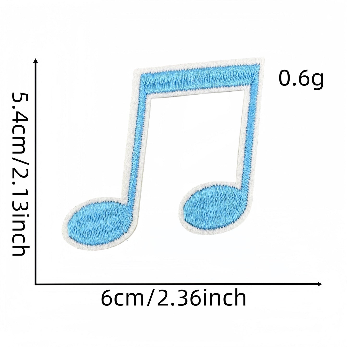 colorful music note embroidered patches iron on