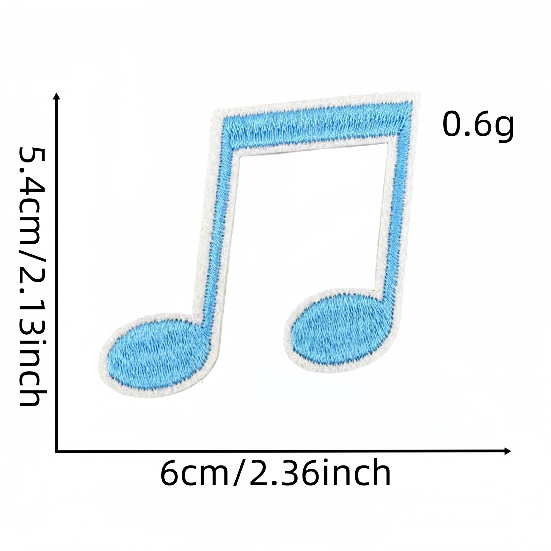 colorful music note embroidered patches iron on