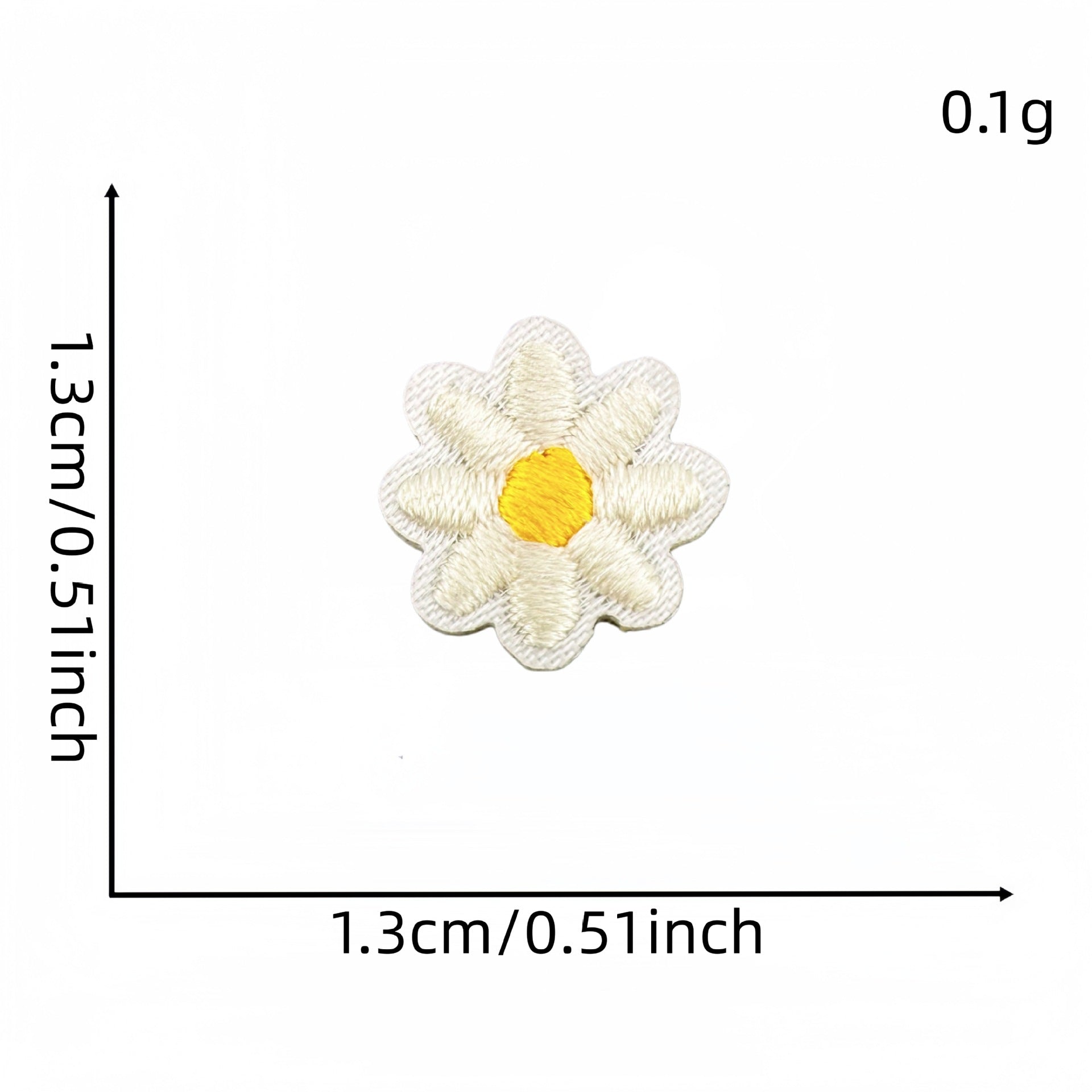 daisy flower embroidered patches multicolor floral set iron on