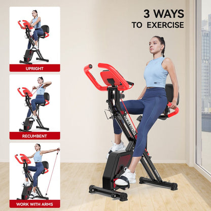 Vélo d'entraînement pliable Pooboo 3 en 1 pour la maison, supportant jusqu'à 136 kg (300 lb).