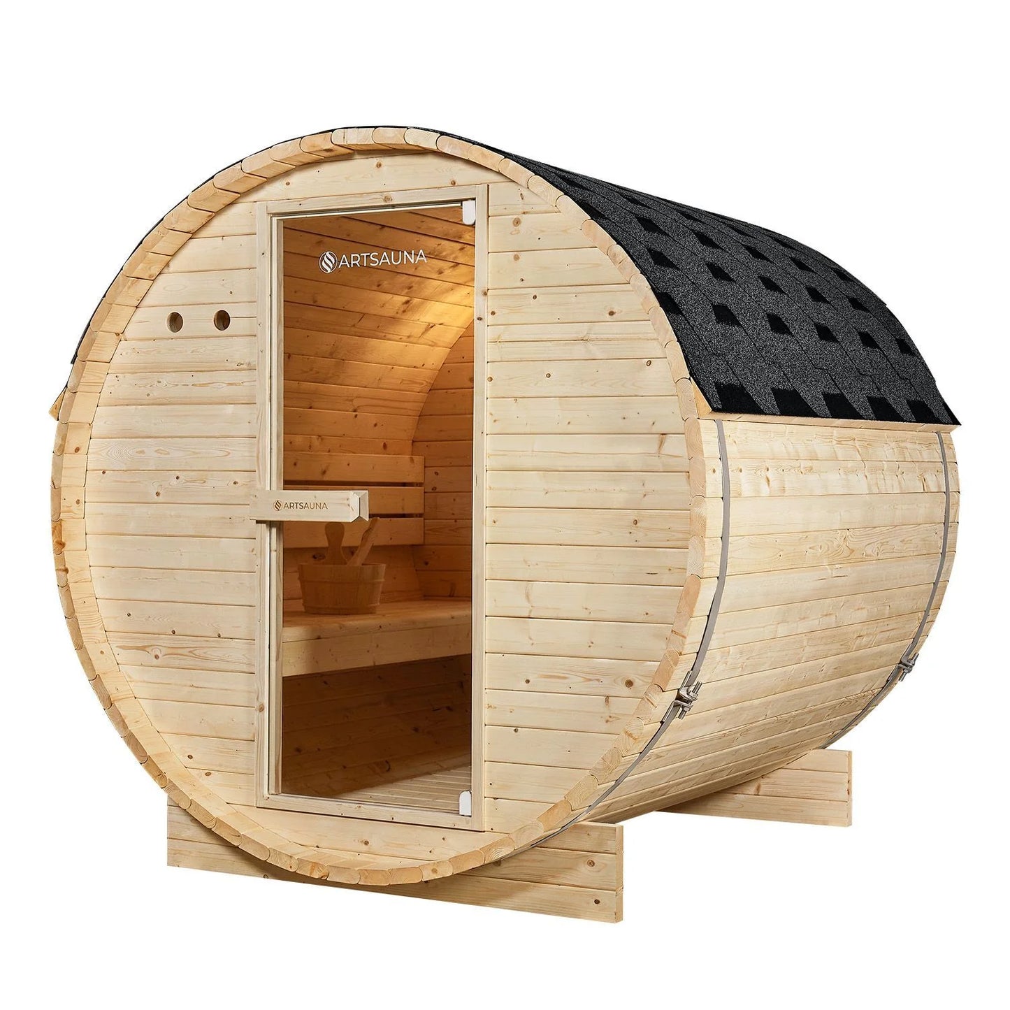 Sauna tonneau 2026 au Spitzberg avec four à sauna