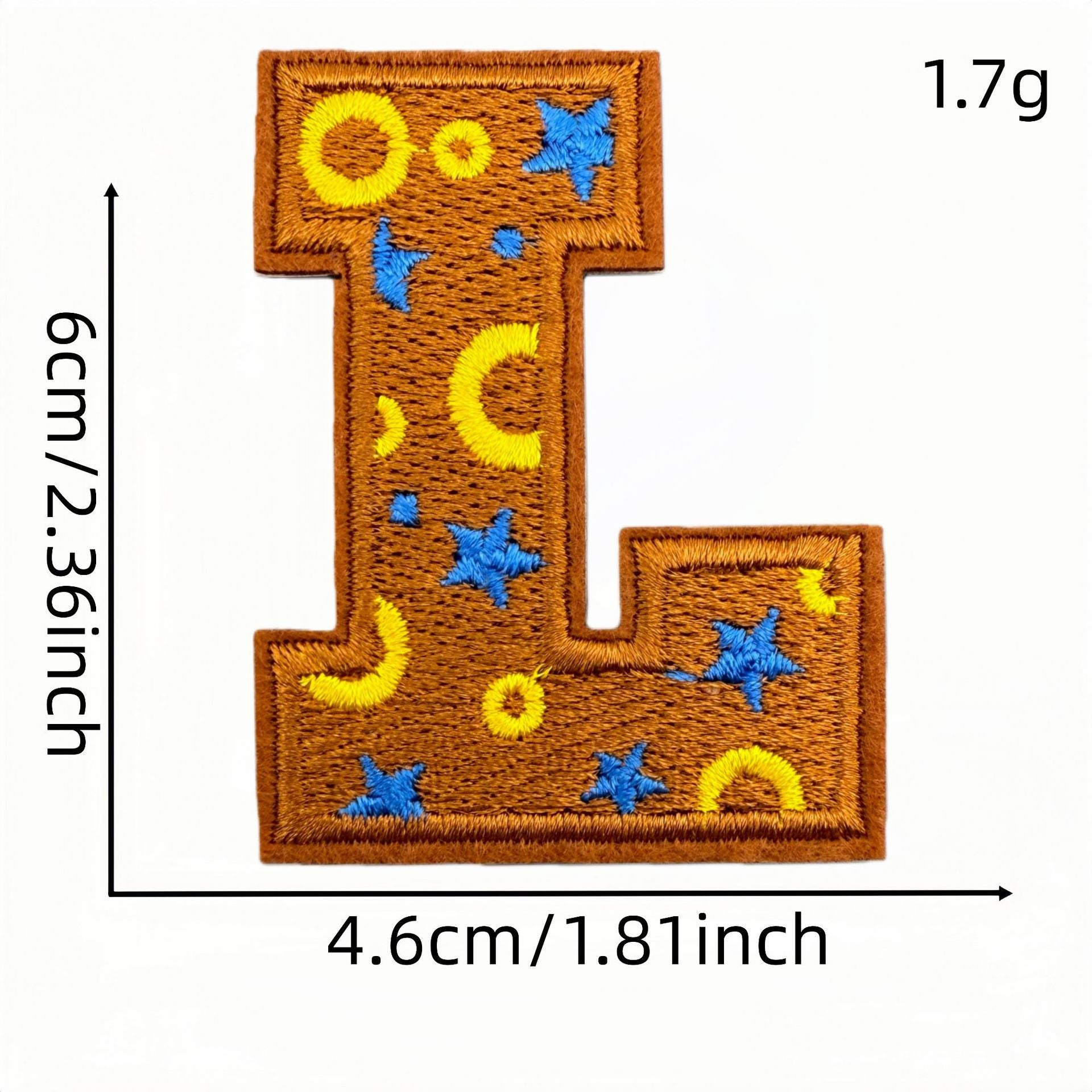 26 letter embroidered patches polka dot pattern A to Z iron on