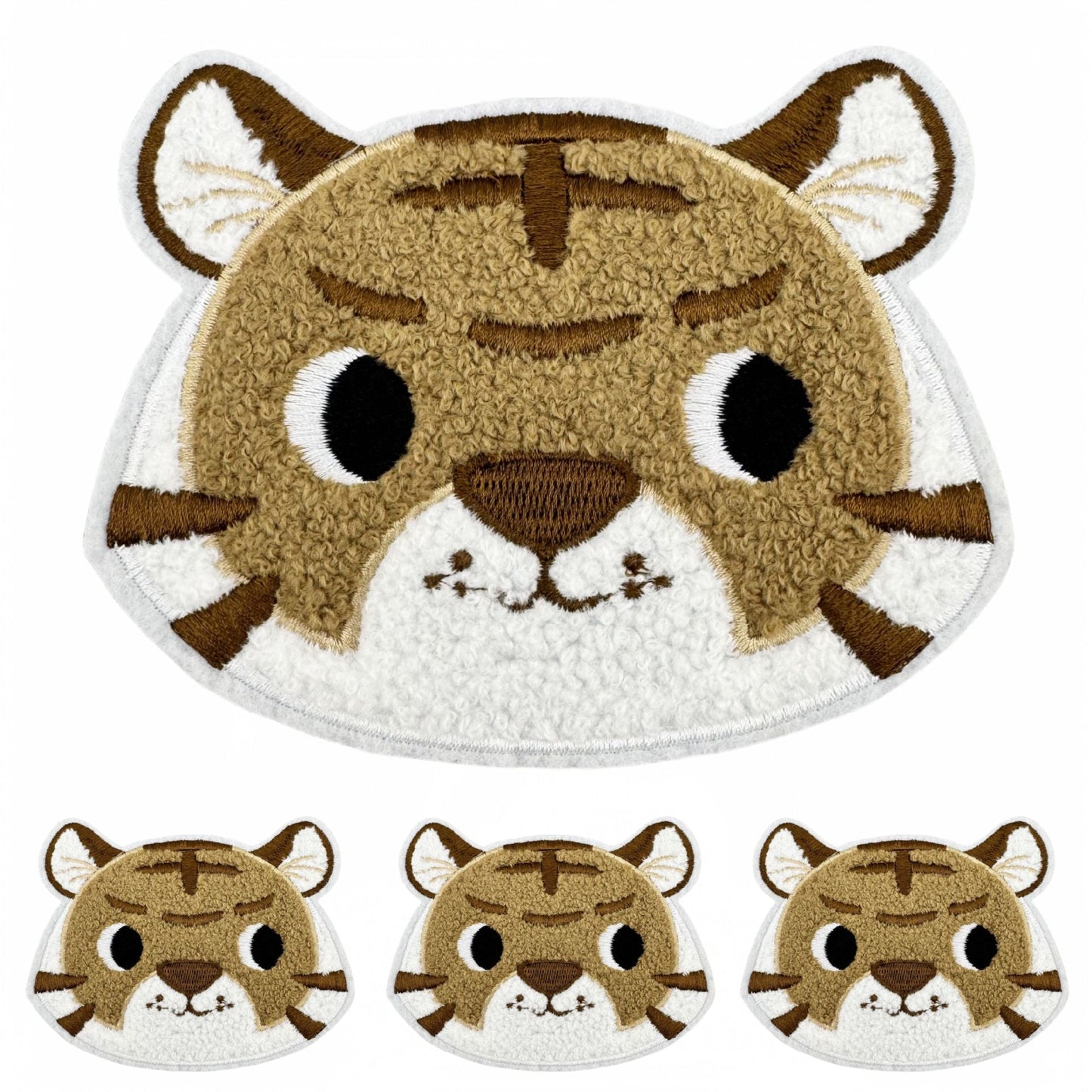 cute tiger embroidered patches animal design iron on