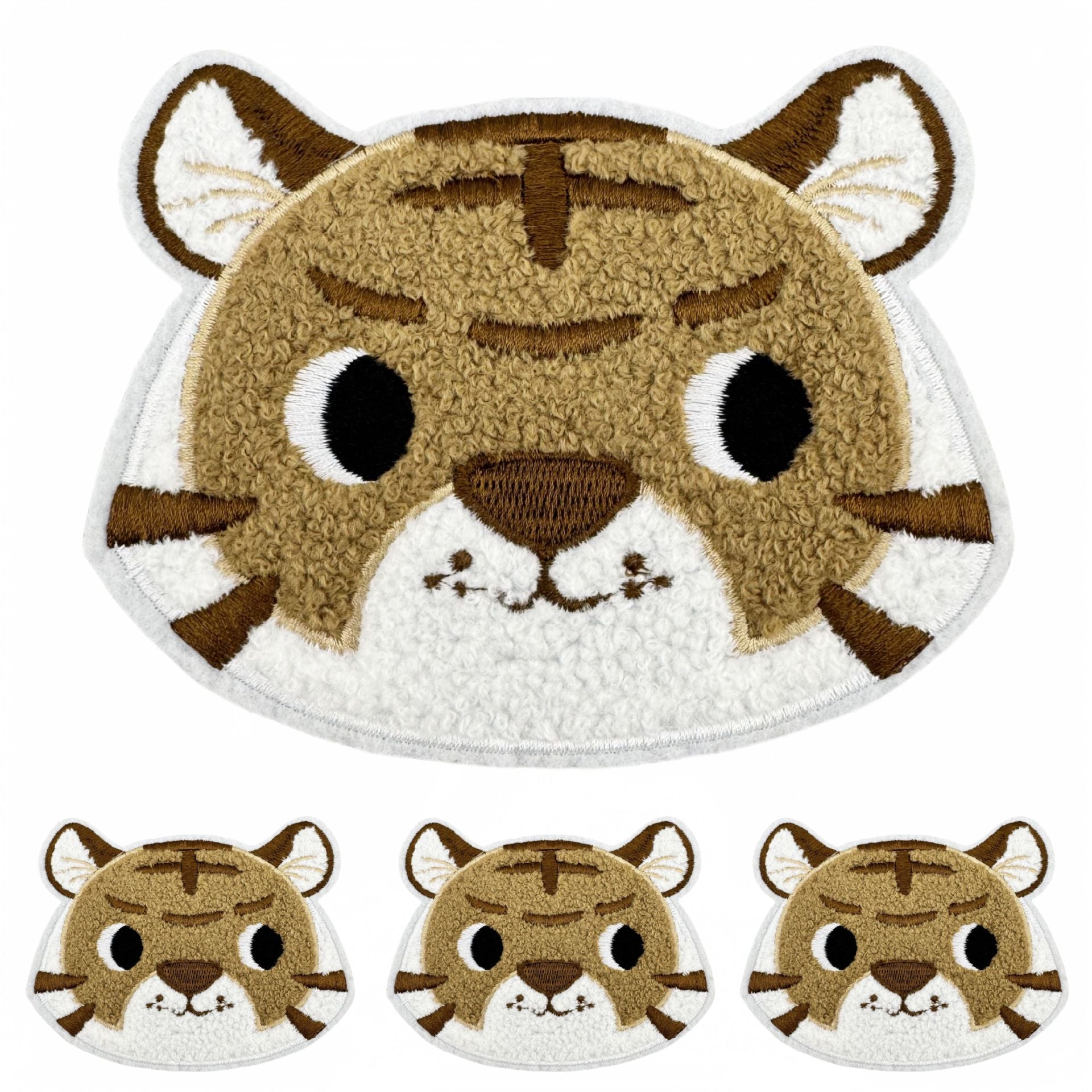 cute tiger embroidered patches animal design iron on