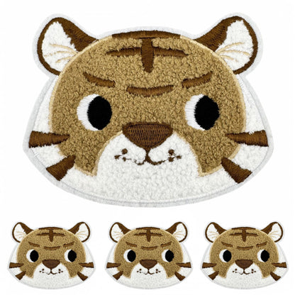 cute tiger embroidered patches animal design iron on