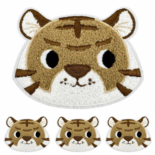 cute tiger embroidered patches animal design iron on