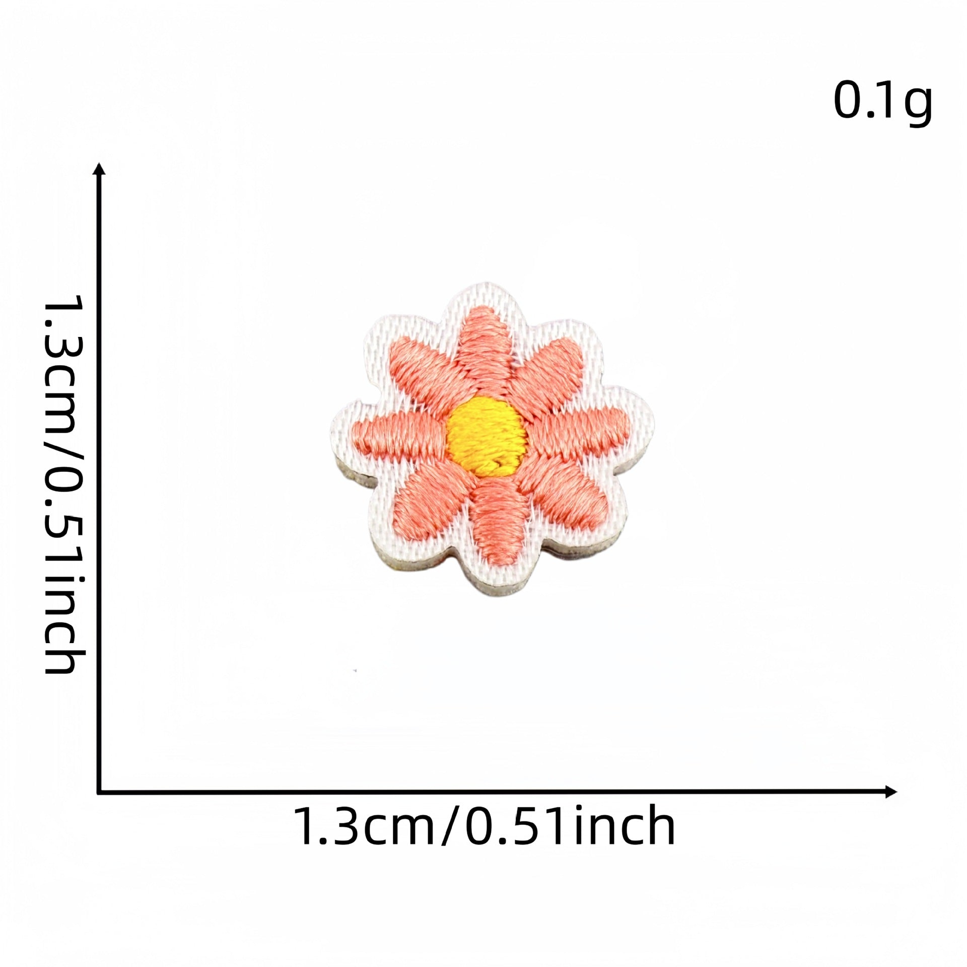 daisy flower embroidered patches multicolor floral set iron on