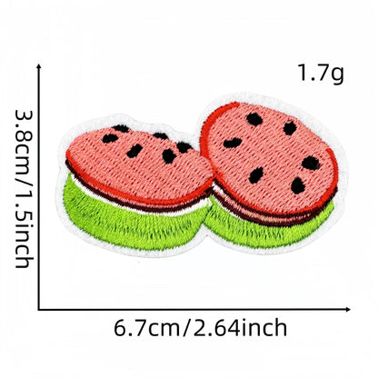 watermelon embroidered patches summer fruit design iron on