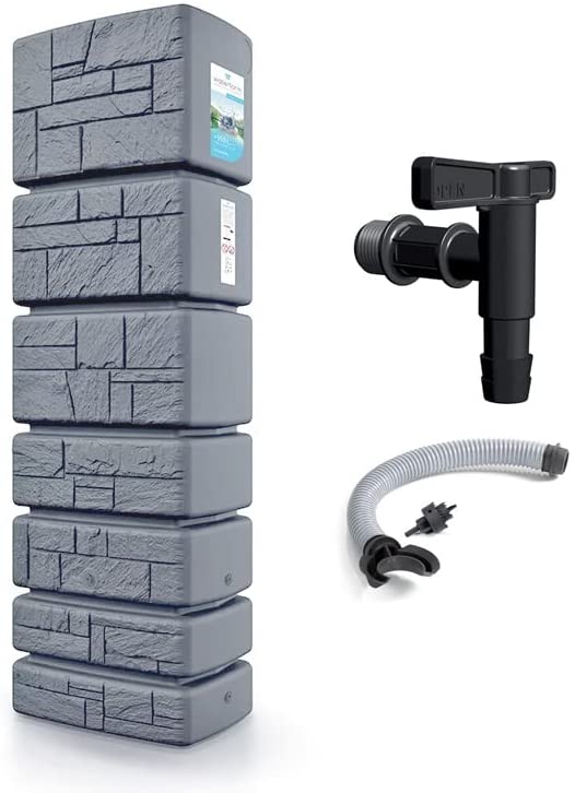 Réservoir d'eau de pluie Tower Stone 2026, récupérateur d'eau de pluie 350-500 L