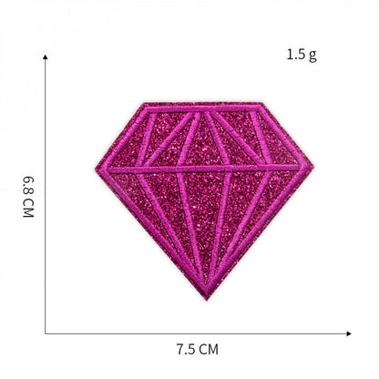 colorful diamond embroidered patches iron on