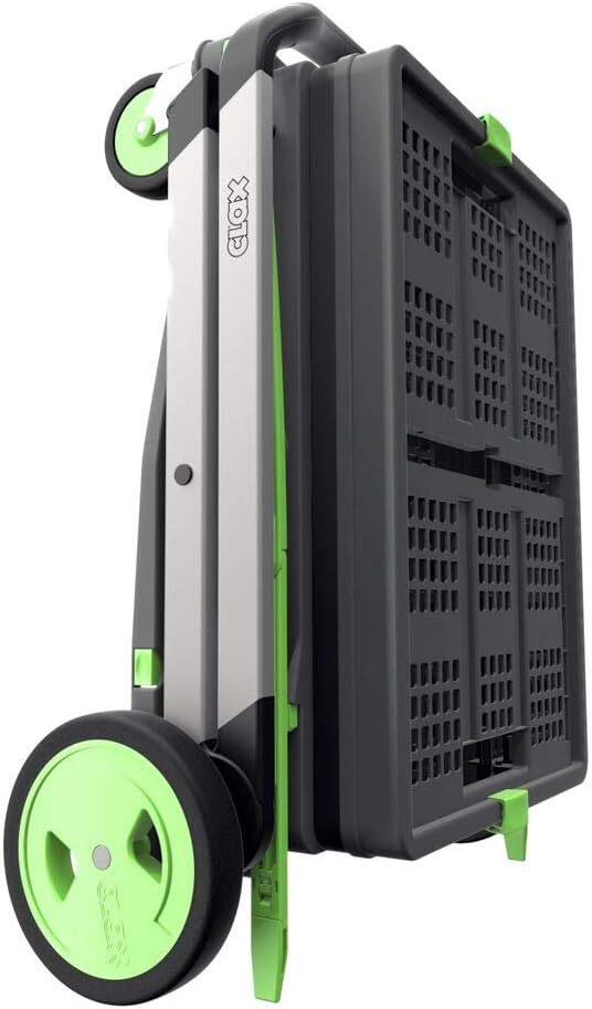 Chariots pliables, fonctionnels et polyvalents 2026 | Chariot pliable mobile | Chariot de courses avec boîte de rangement (noir)