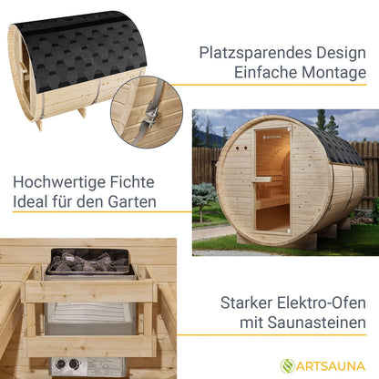 Sauna tonneau 2026 au Spitzberg avec four à sauna