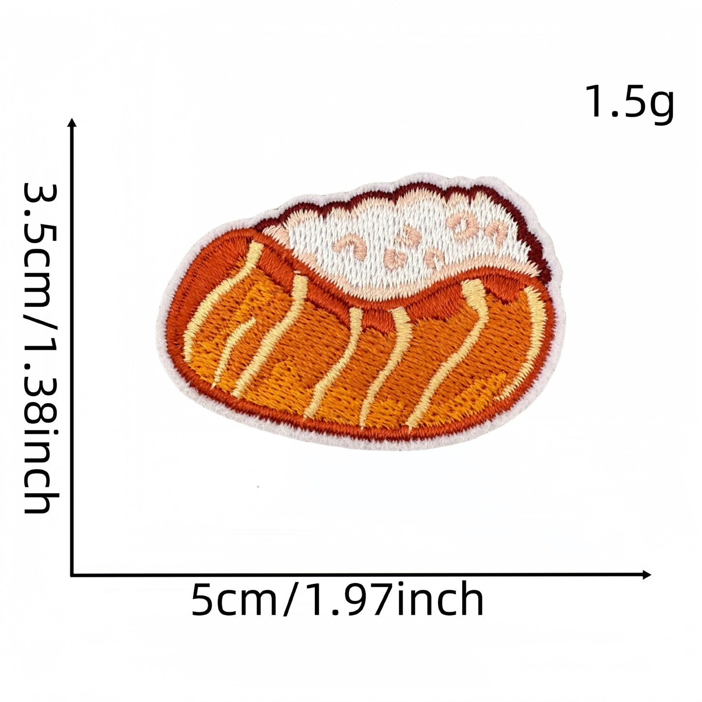 sushi embroidered patches Japanese food design iron on