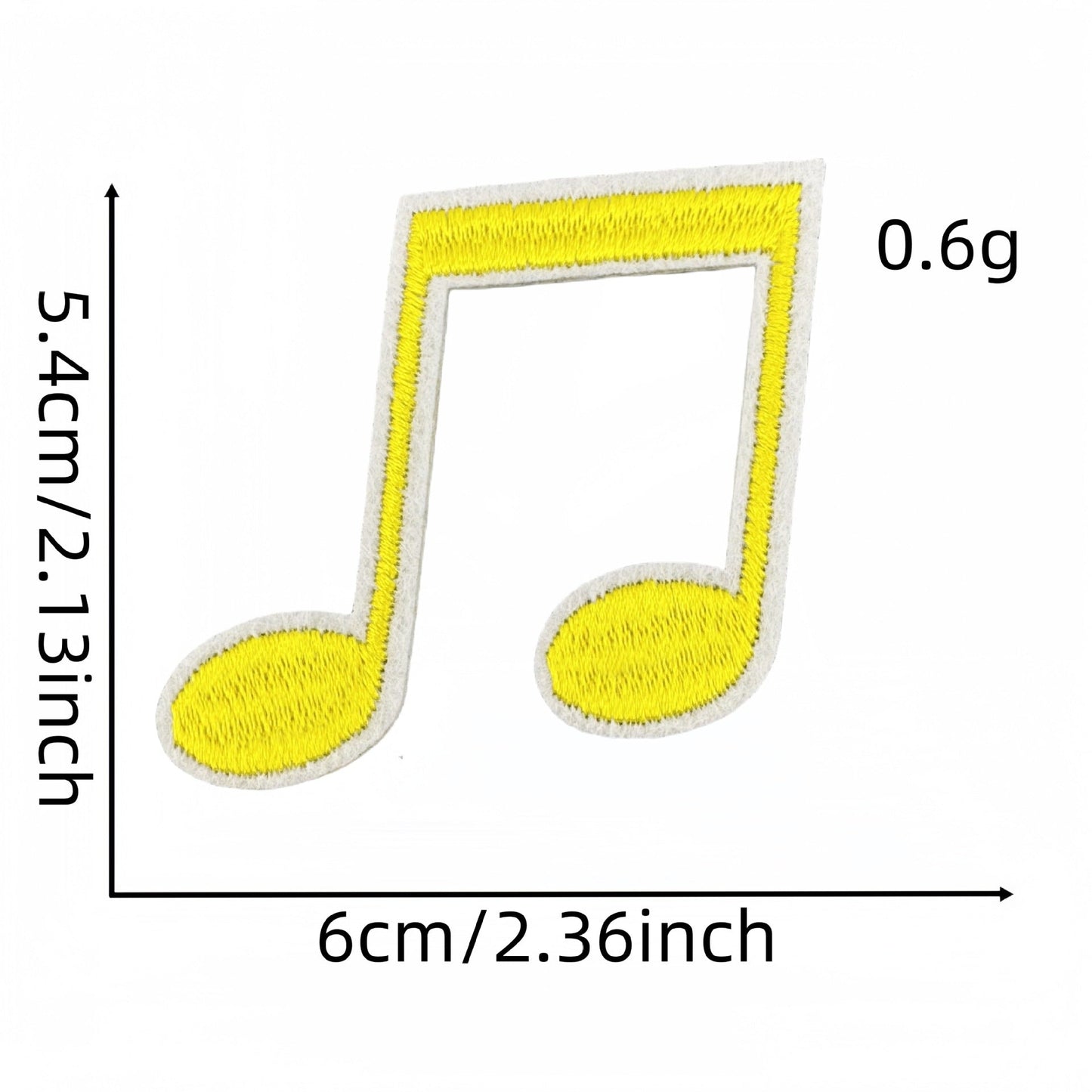 colorful music note embroidered patches iron on