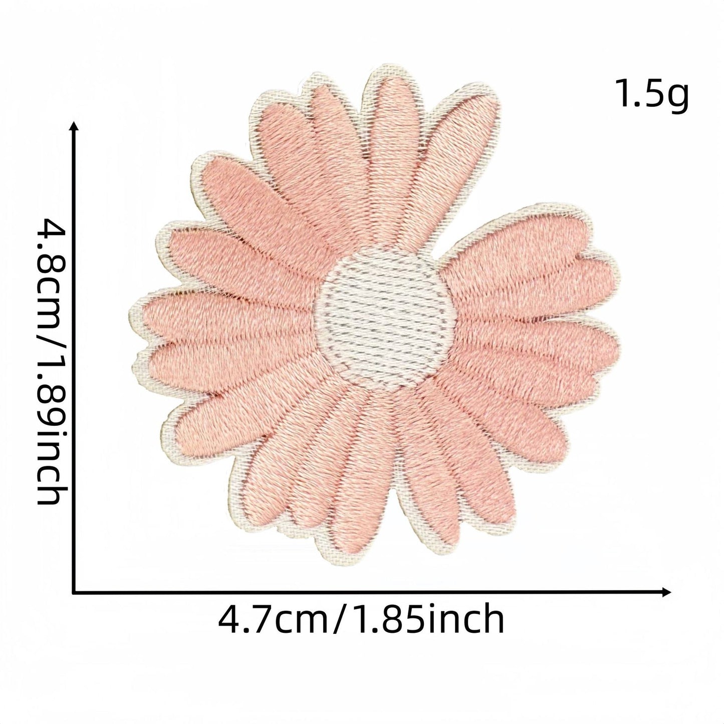 colorful daisy embroidered patches peel and stick self adhesive
