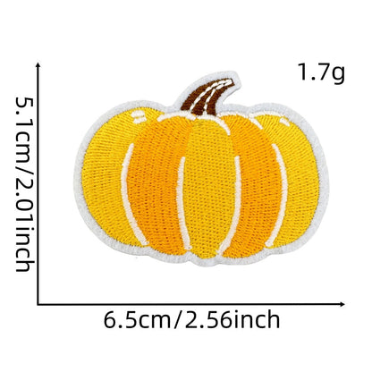 autumn harvest embroidered patches fall seasonal design iron on