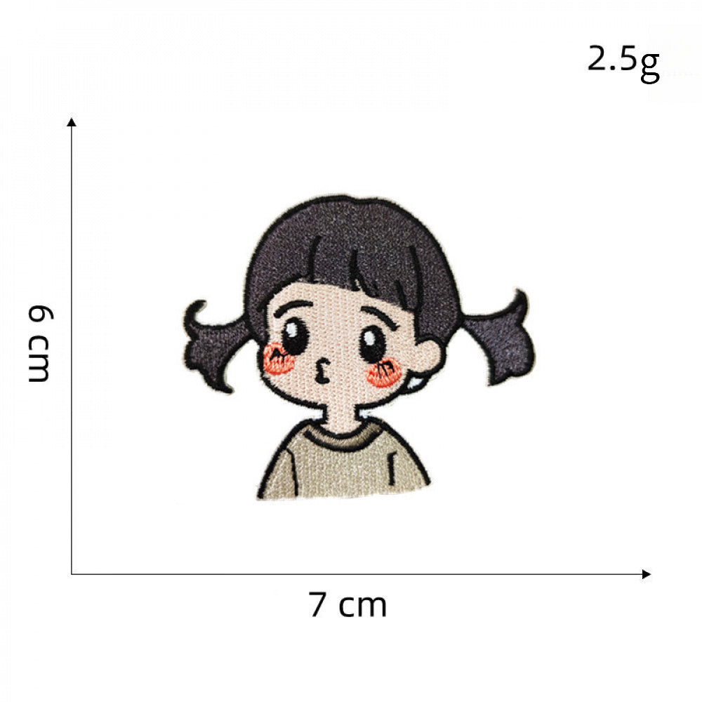 cartoon character embroidered patches iron on couple style