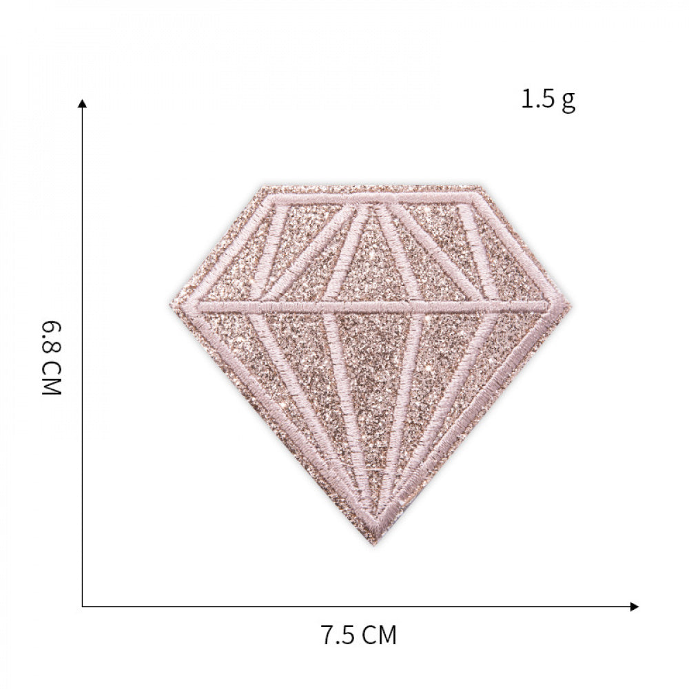 colorful diamond embroidered patches iron on