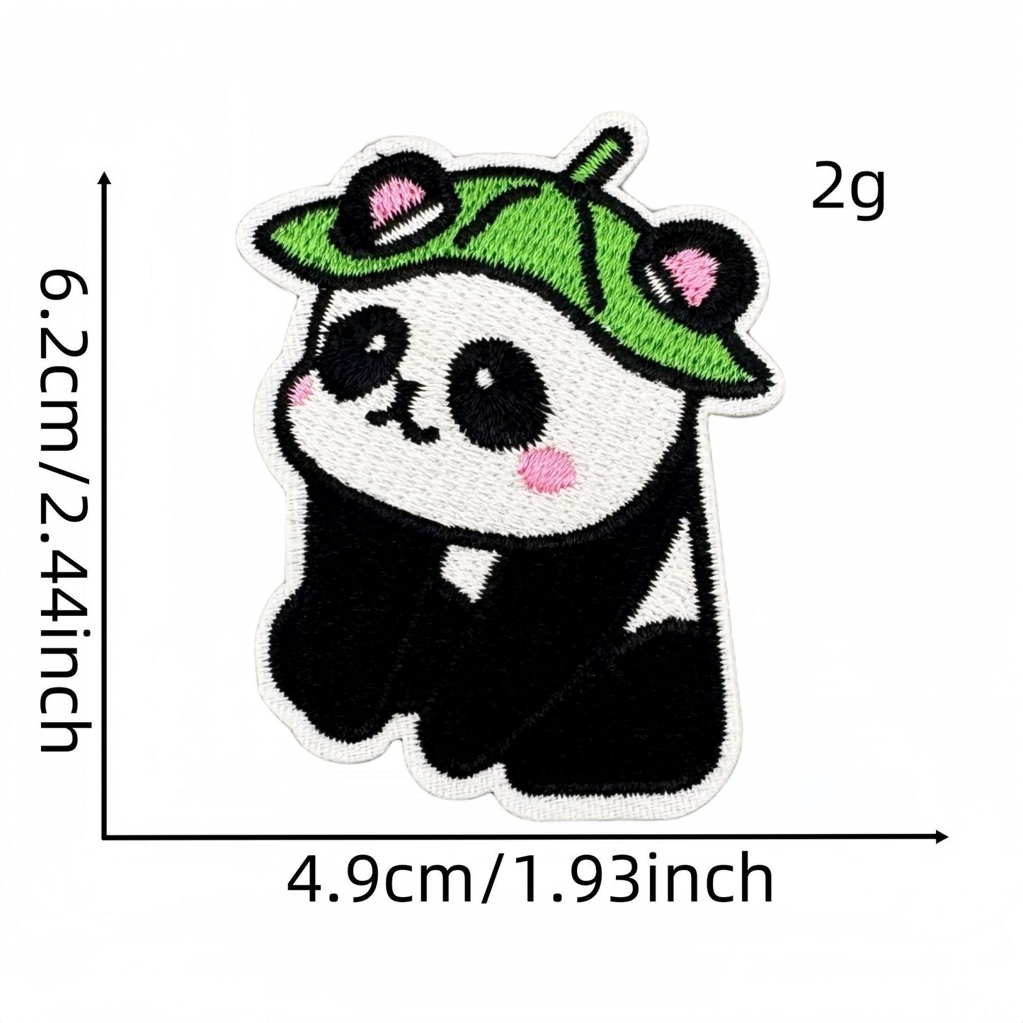 cute panda embroidered patches animal design iron on