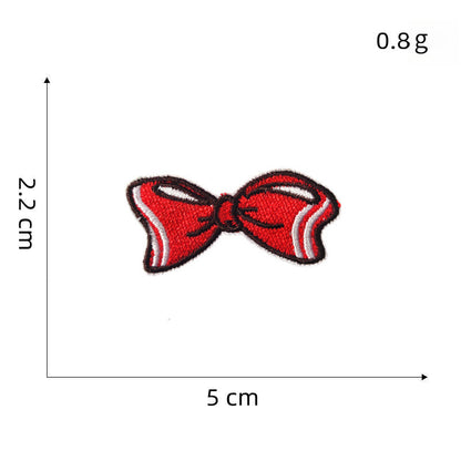 colorful bow tie embroidered patches multicolor design iron on