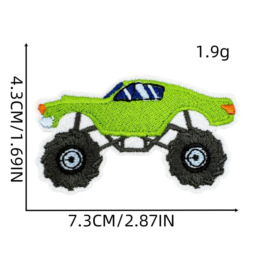 monster truck embroidered patches off road vehicle design iron on