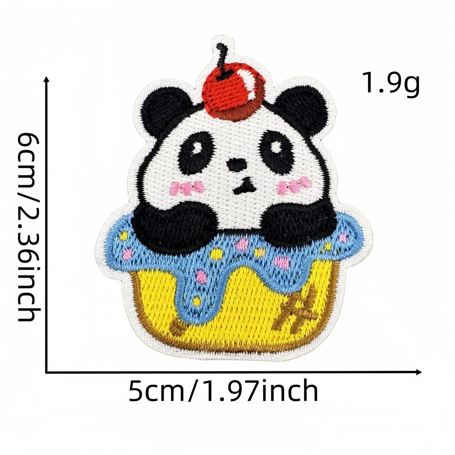 cute panda embroidered patches animal design iron on