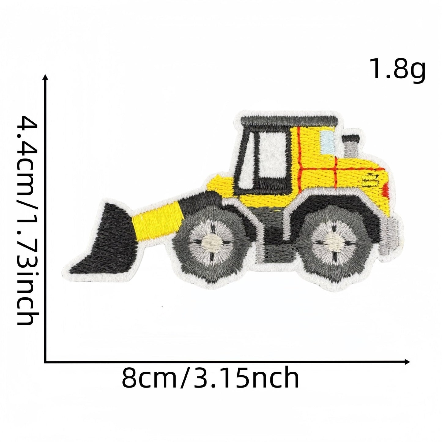 construction vehicle embroidered patches excavator truck iron on