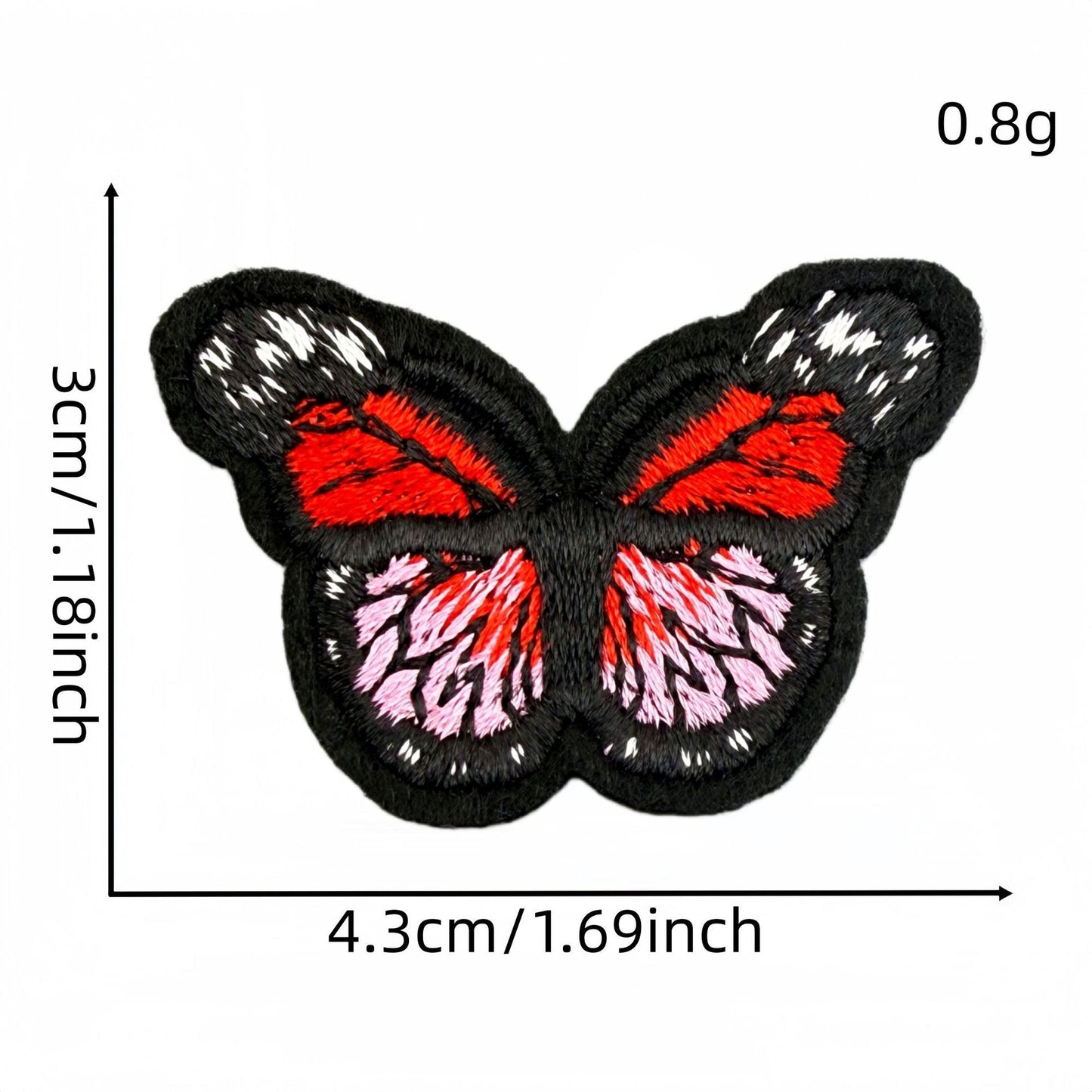 colorful butterfly embroidered patches multicolor design iron on