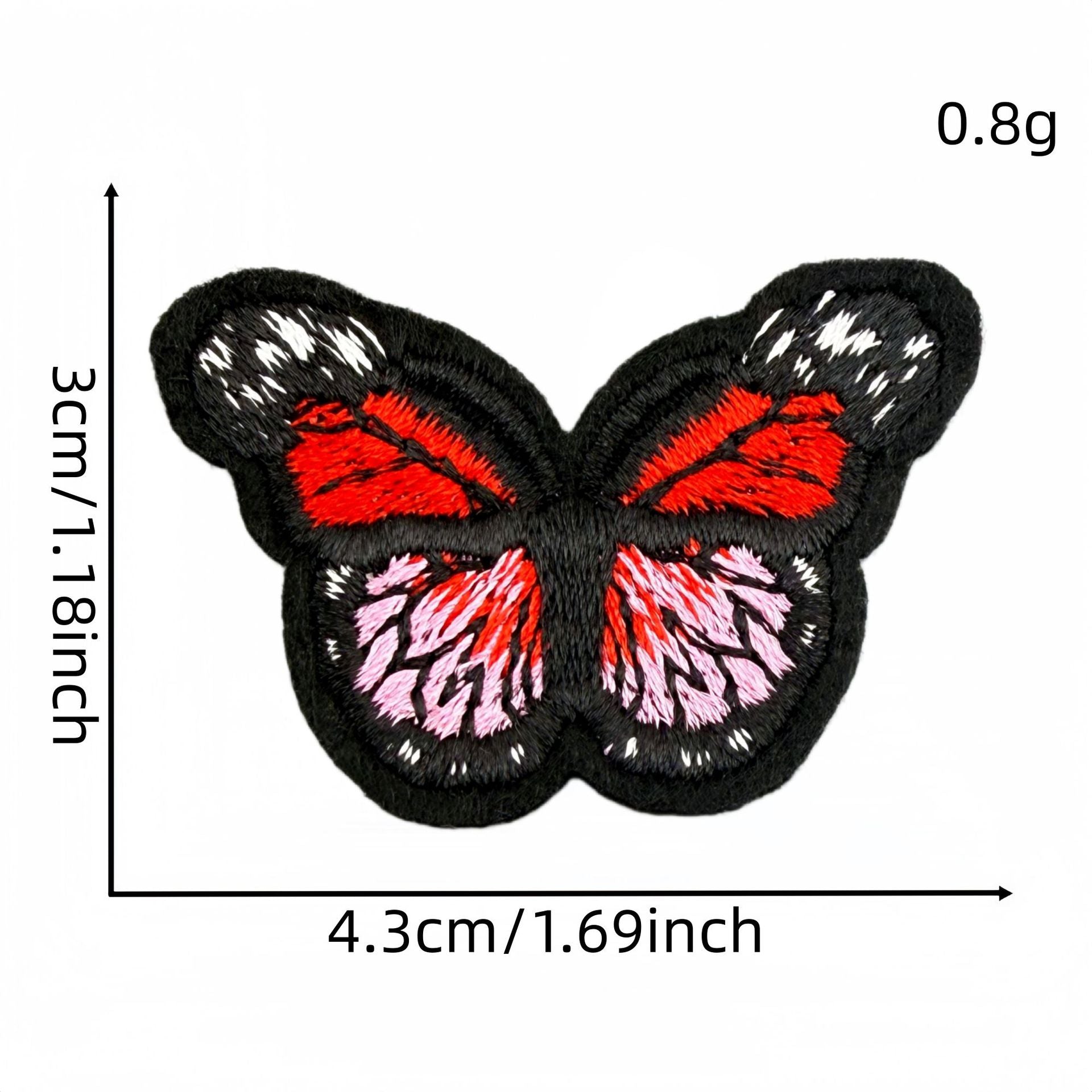 colorful butterfly embroidered patches multicolor design iron on