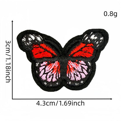 colorful butterfly embroidered patches multicolor design iron on