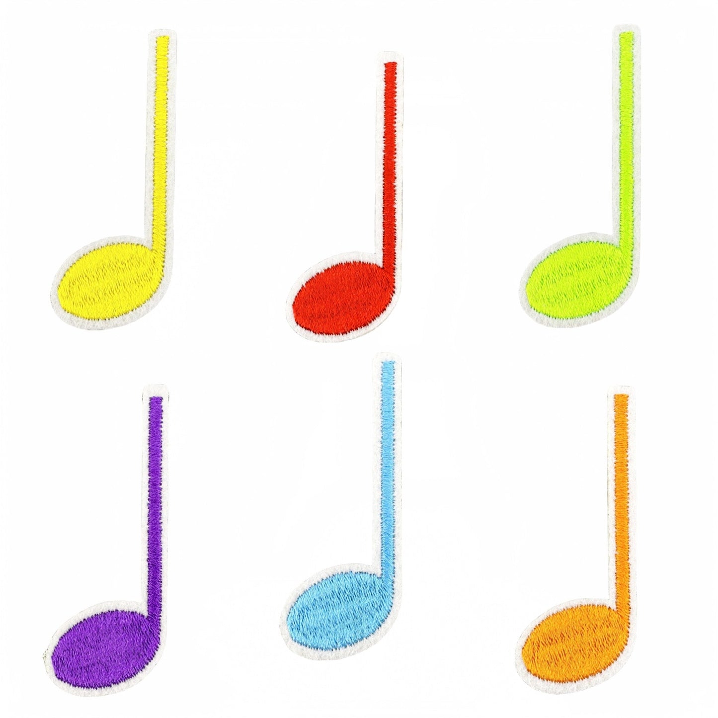 colorful music note embroidered patches iron on