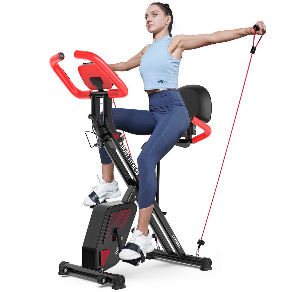 Vélo d'entraînement pliable Pooboo 3 en 1 pour la maison, supportant jusqu'à 136 kg (300 lb).