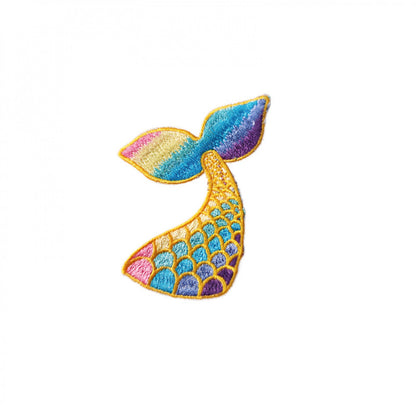 mermaid tail embroidered patches colorful ocean peel and stick