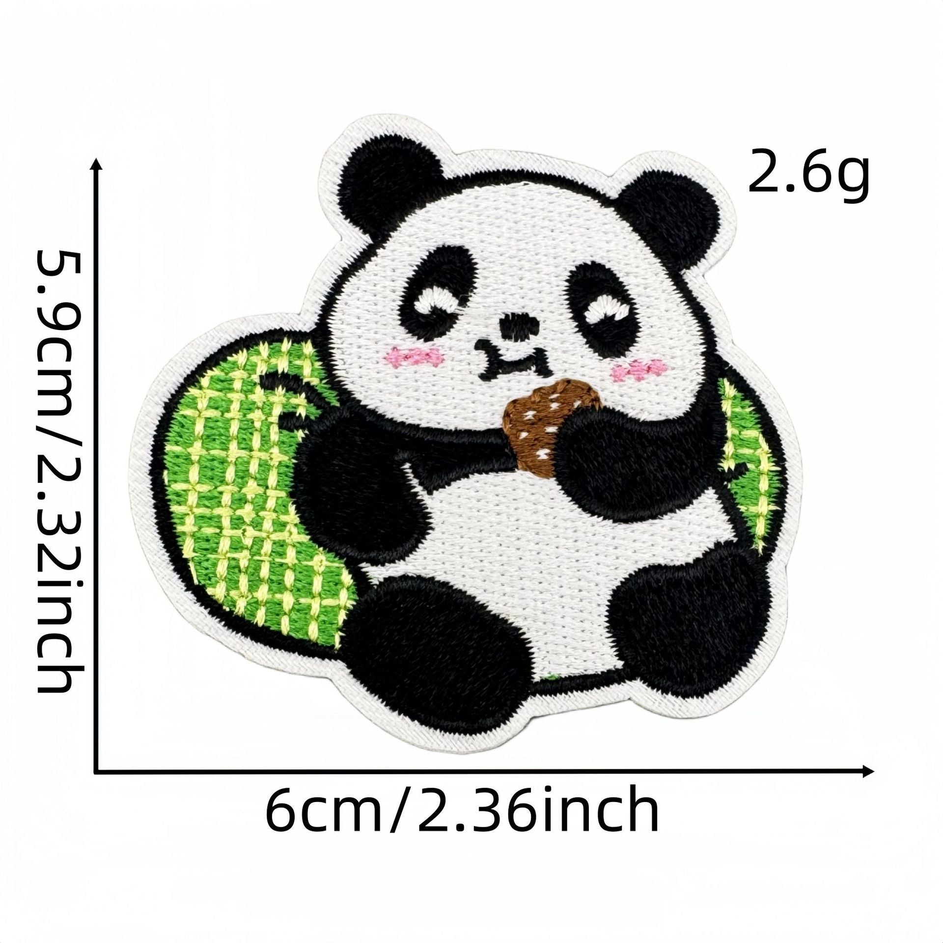 cute panda embroidered patches animal design iron on