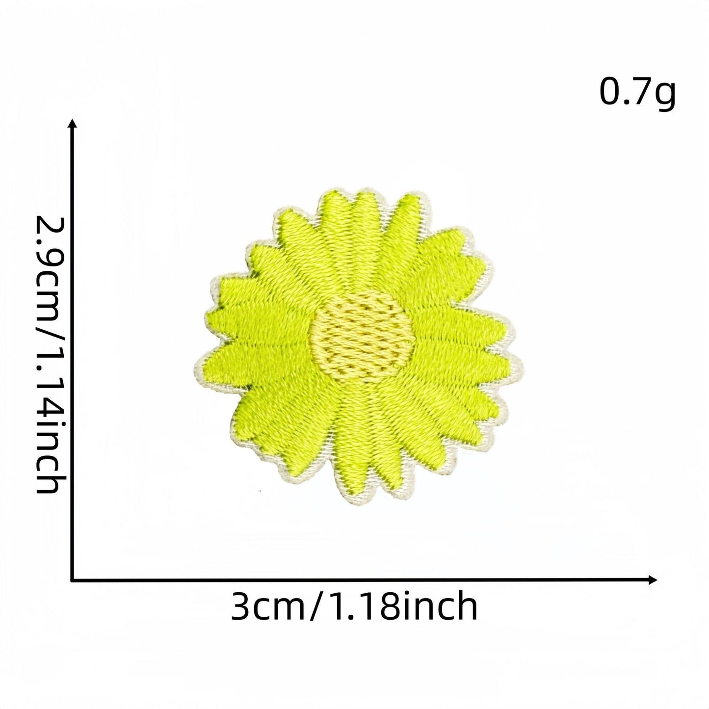colorful daisy embroidered patches peel and stick self adhesive