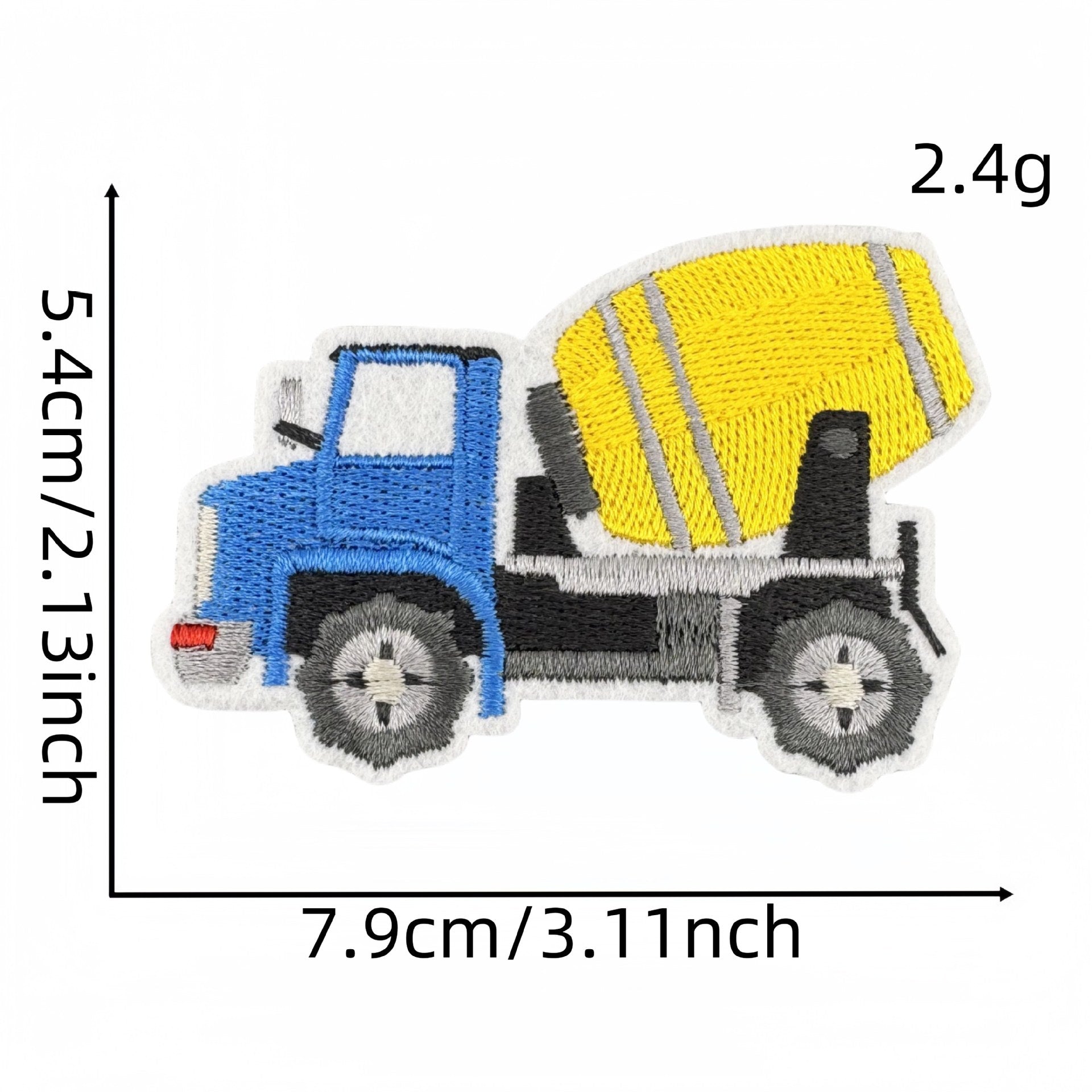 construction vehicle embroidered patches excavator truck iron on