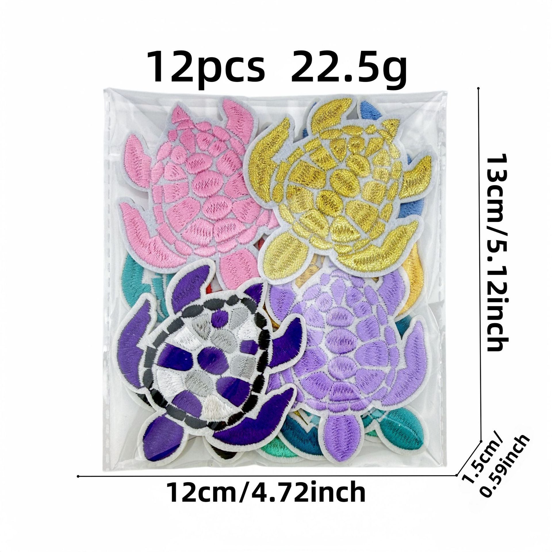 colorful sea turtle embroidered patches animal design iron on