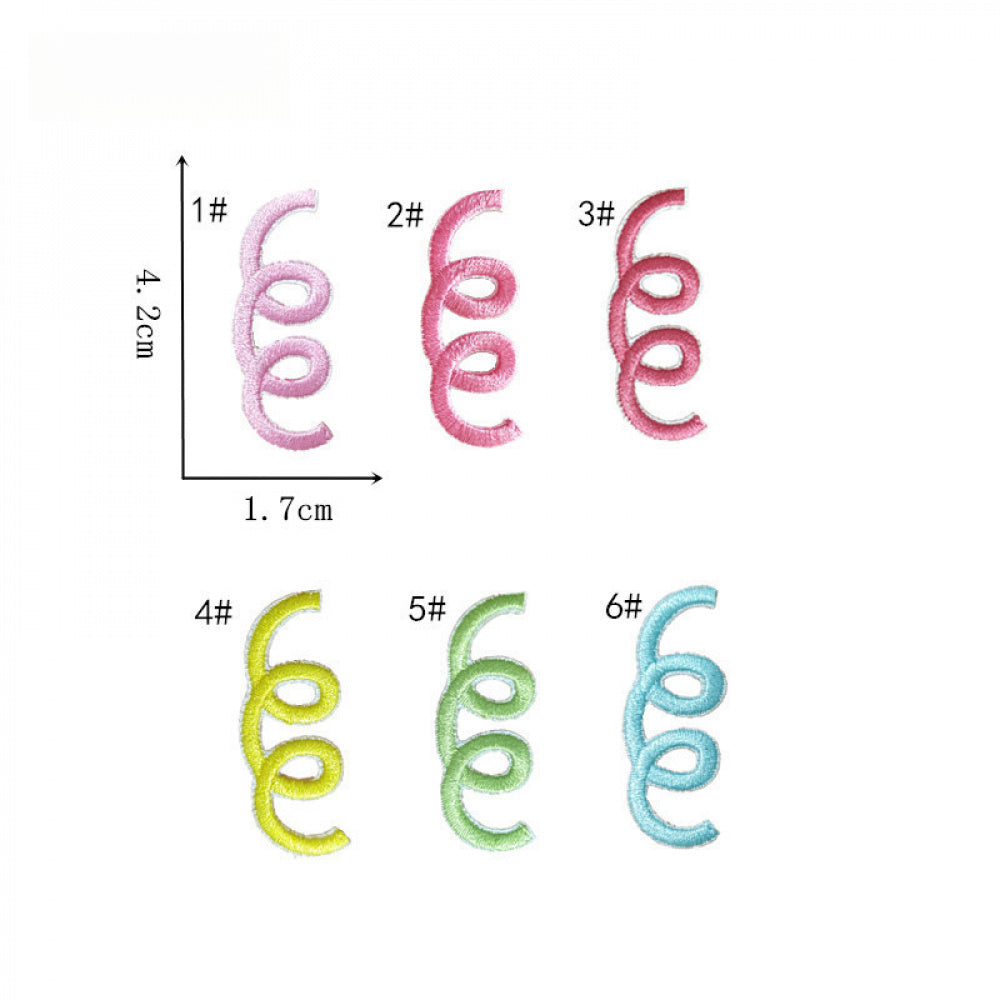 colorful spring heart embroidered patches iron on