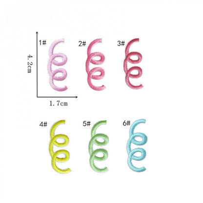 colorful spring heart embroidered patches iron on