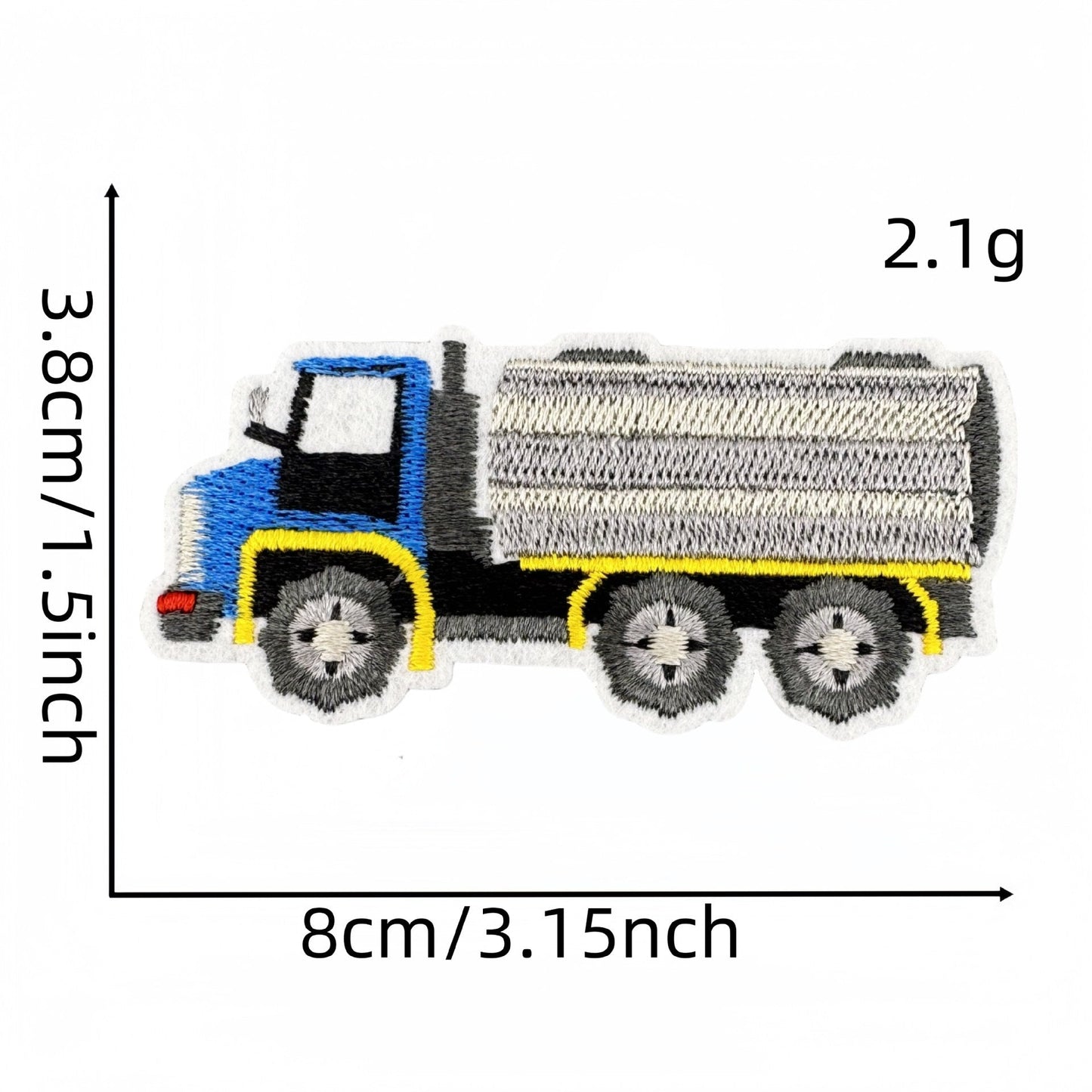 construction vehicle embroidered patches excavator truck iron on
