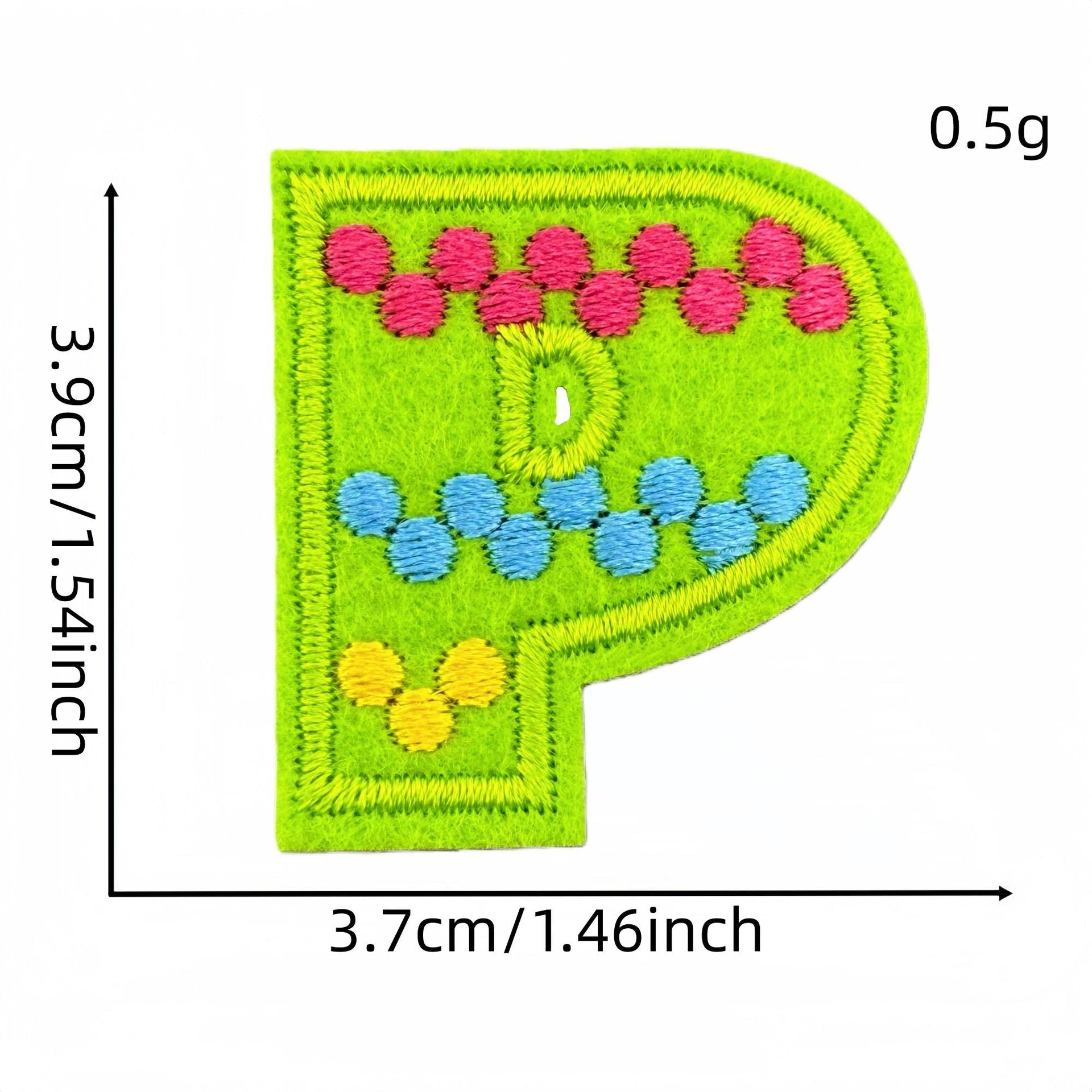 colorful alphabet embroidered patches A to Z letter design iron on