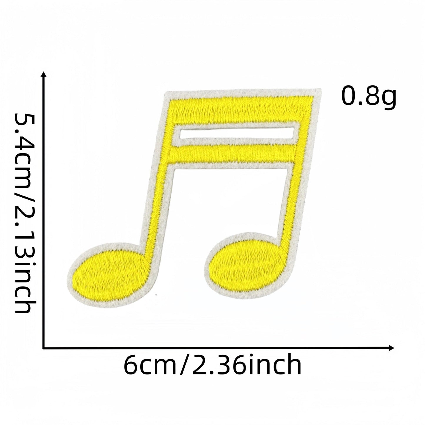 colorful music note embroidered patches iron on